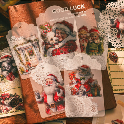 Retro Christmas Rub-on Stickers