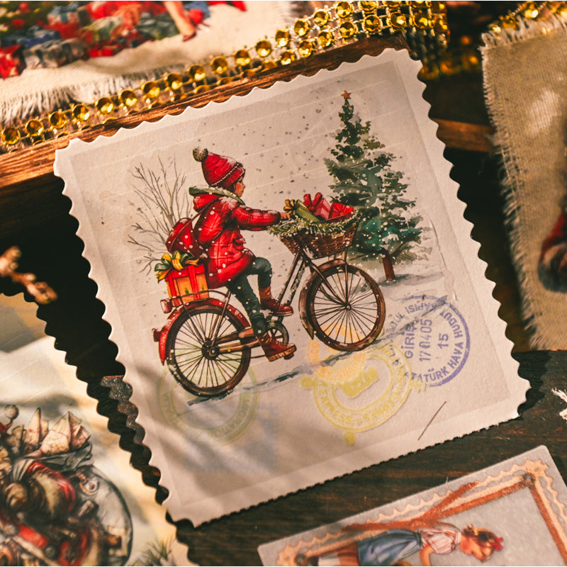 Whimsical Christmas Rub-on Stickers