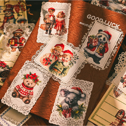 Retro Christmas Rub-on Stickers