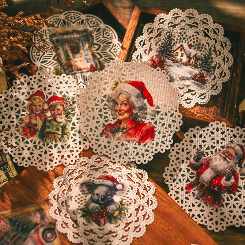 Retro Christmas Rub-on Stickers