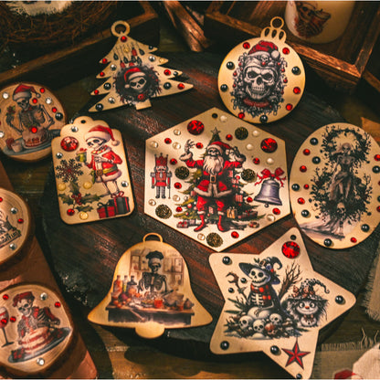 Dark Christmas Rub-on Stickers