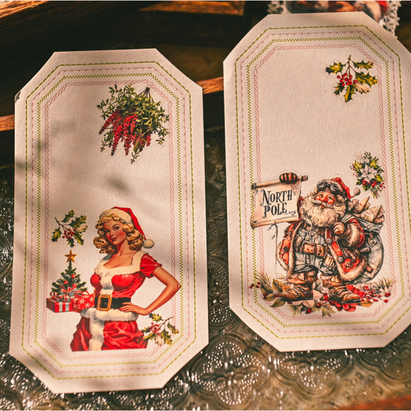 Whimsical Christmas Rub-on Stickers