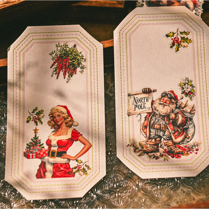 Whimsical Christmas Rub-on Stickers