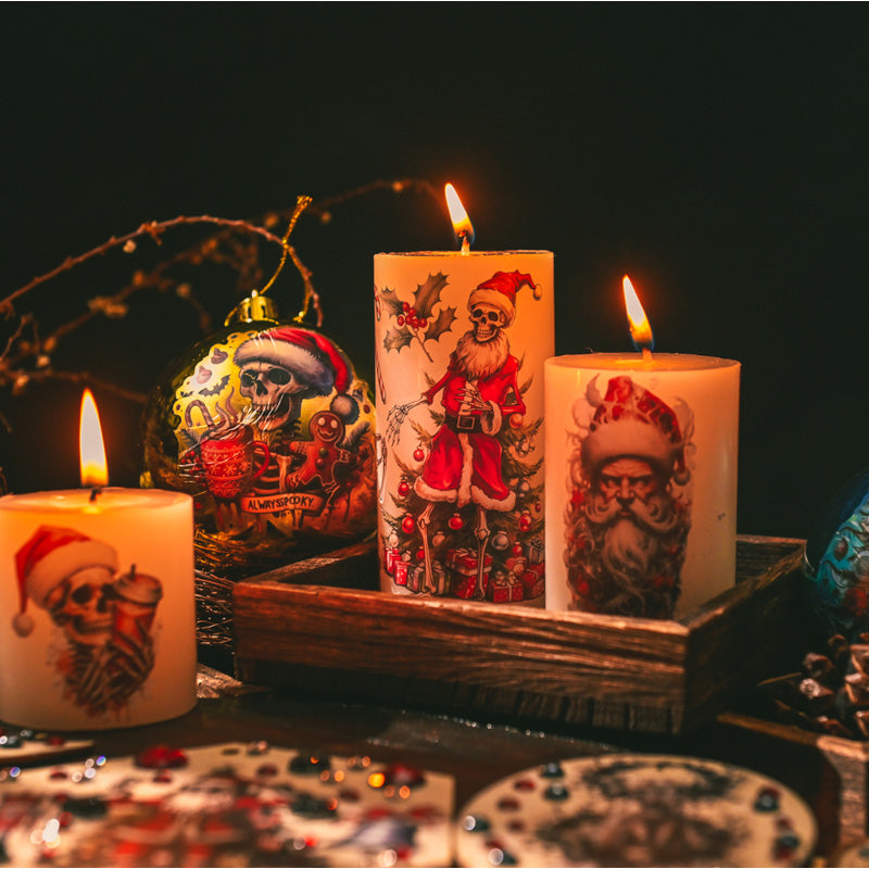 Dark Christmas Rub-on Stickers