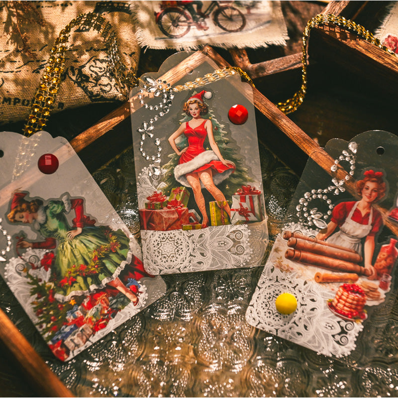 Whimsical Christmas Rub-on Stickers