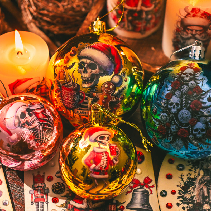 Dark Christmas Rub-on Stickers