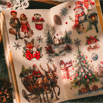 Retro Christmas Rub-on Stickers