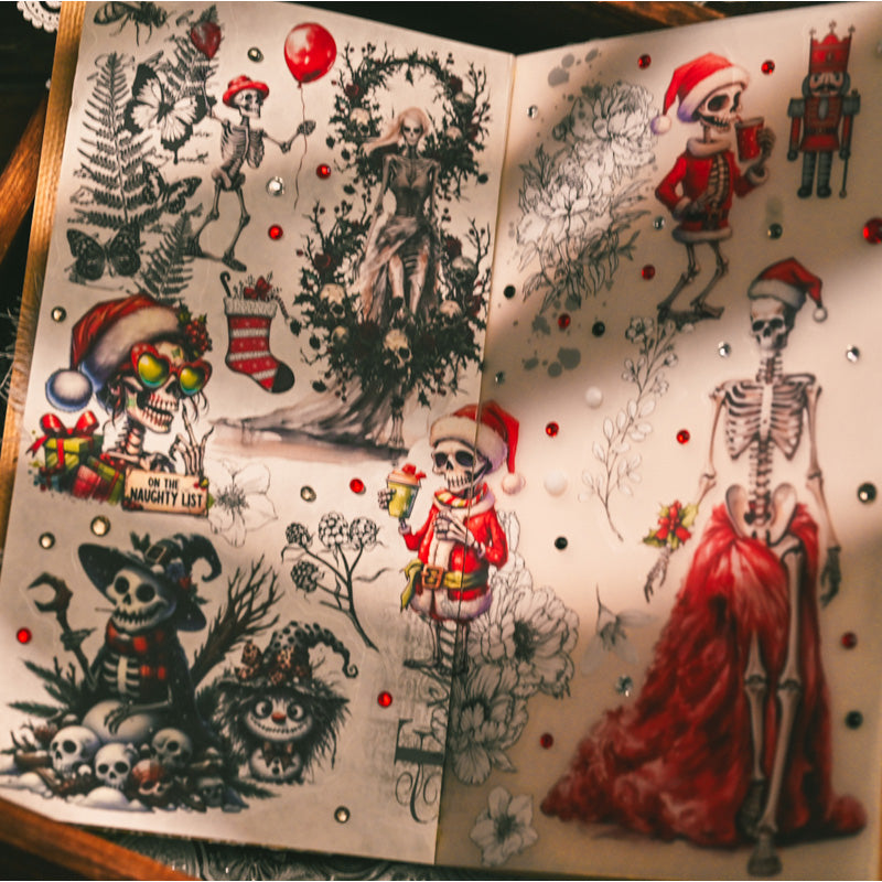 Dark Christmas Rub-on Stickers