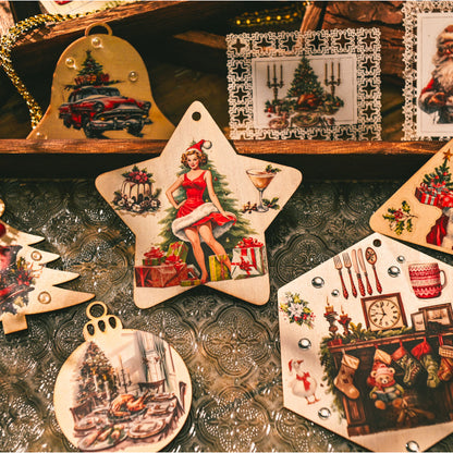 Whimsical Christmas Rub-on Stickers