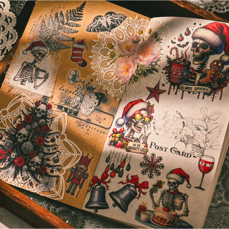Dark Christmas Rub-on Stickers