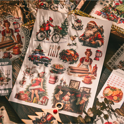 Whimsical Christmas Rub-on Stickers