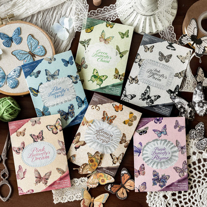 Butterfly Textile Book Stickers