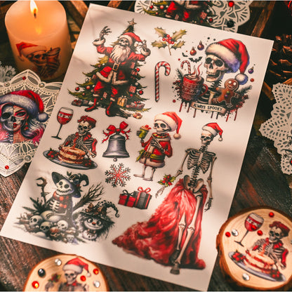 Dark Christmas Rub-on Stickers