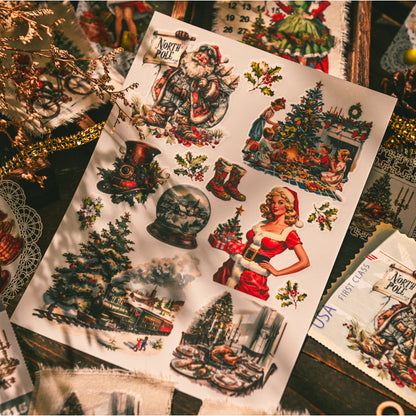 Whimsical Christmas Rub-on Stickers