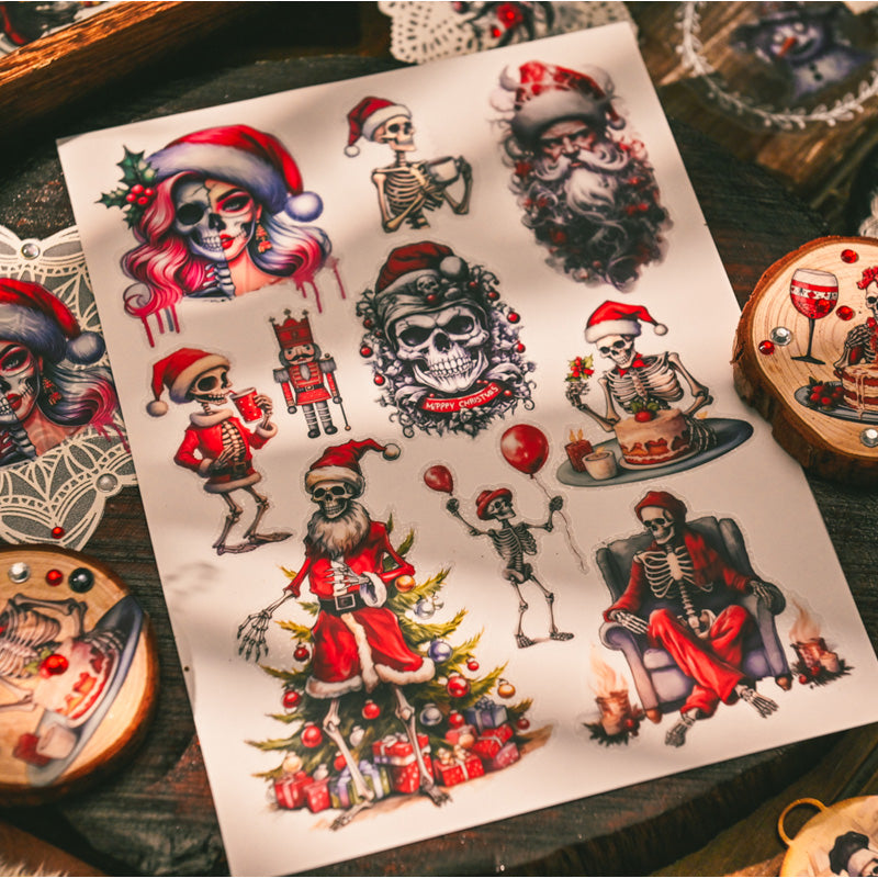 Dark Christmas Rub-on Stickers