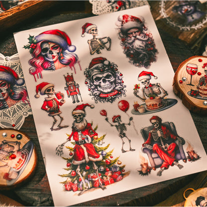 Dark Christmas Rub-on Stickers