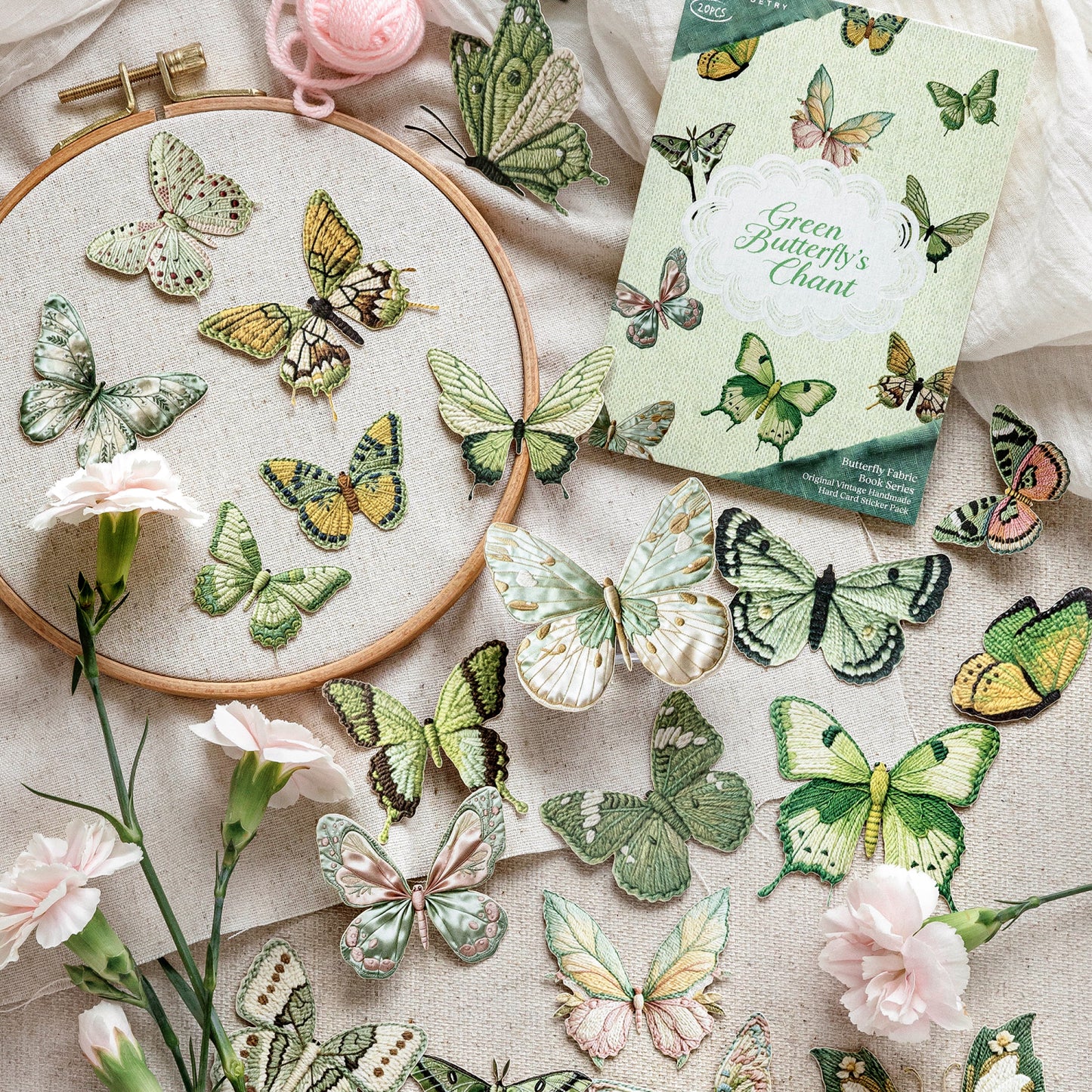 Butterfly Textile Book Stickers