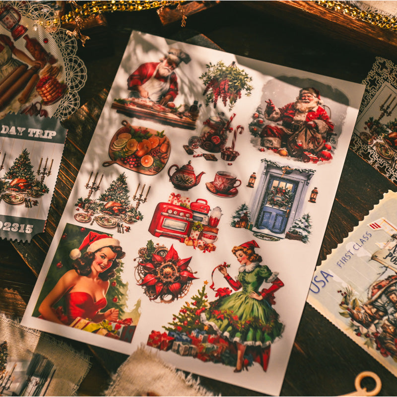 Whimsical Christmas Rub-on Stickers