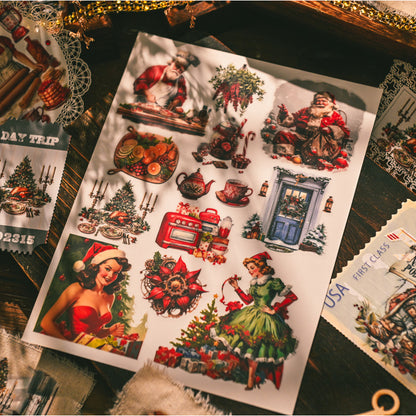 Whimsical Christmas Rub-on Stickers