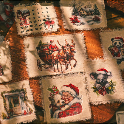 Retro Christmas Rub-on Stickers