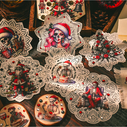 Dark Christmas Rub-on Stickers