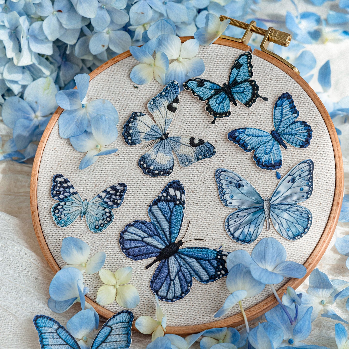 Butterfly Textile Book Stickers