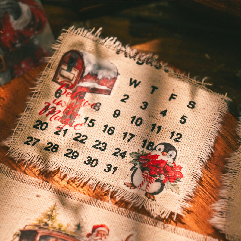 Retro Christmas Rub-on Stickers