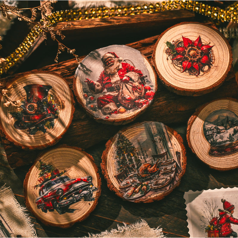 Whimsical Christmas Rub-on Stickers