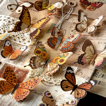 Butterfly Textile Book Stickers