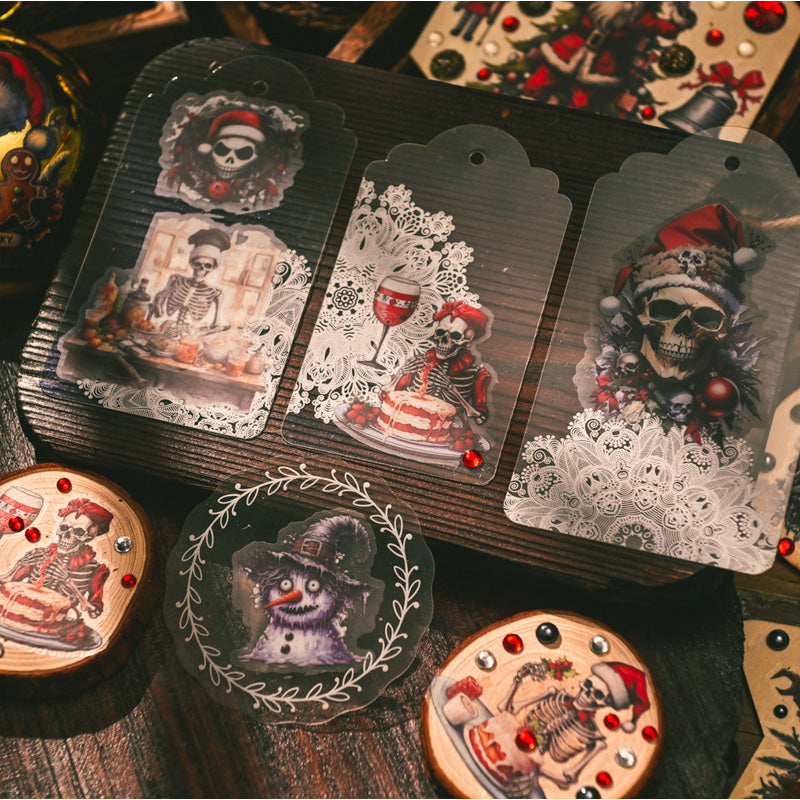 Dark Christmas Rub-on Stickers