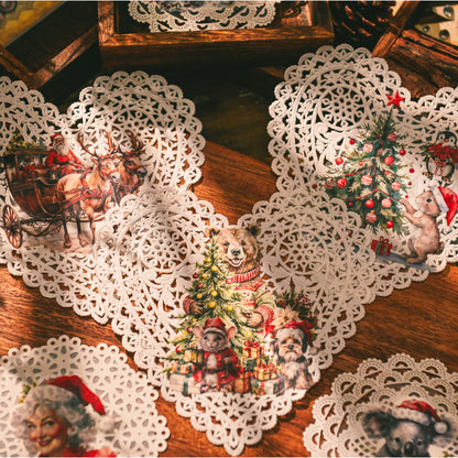 Retro Christmas Rub-on Stickers