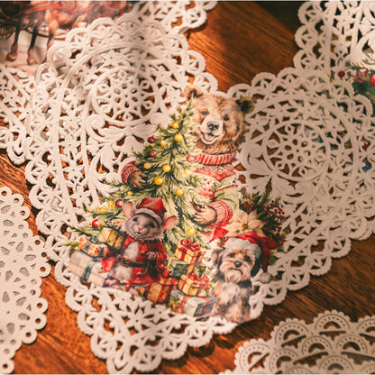 Retro Christmas Rub-on Stickers
