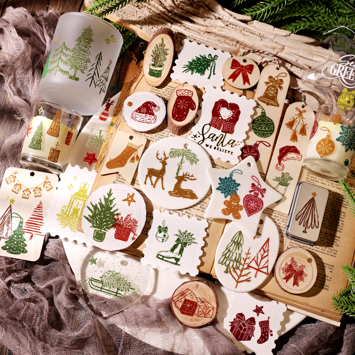 Christmas illustration Transfer Stickers