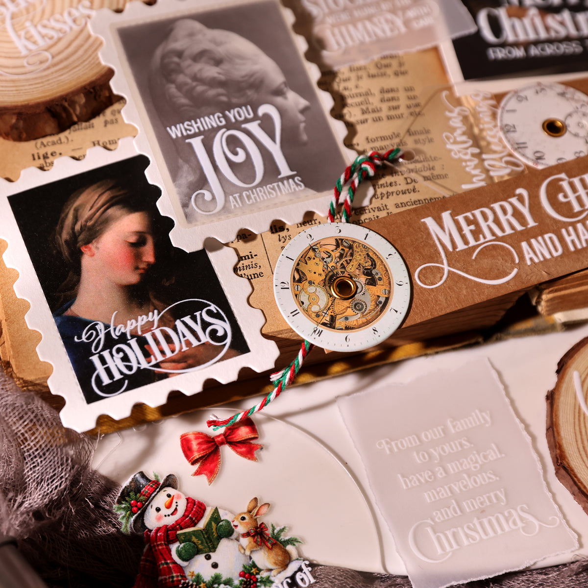 Christmas Holiday Words Transfer Stickers