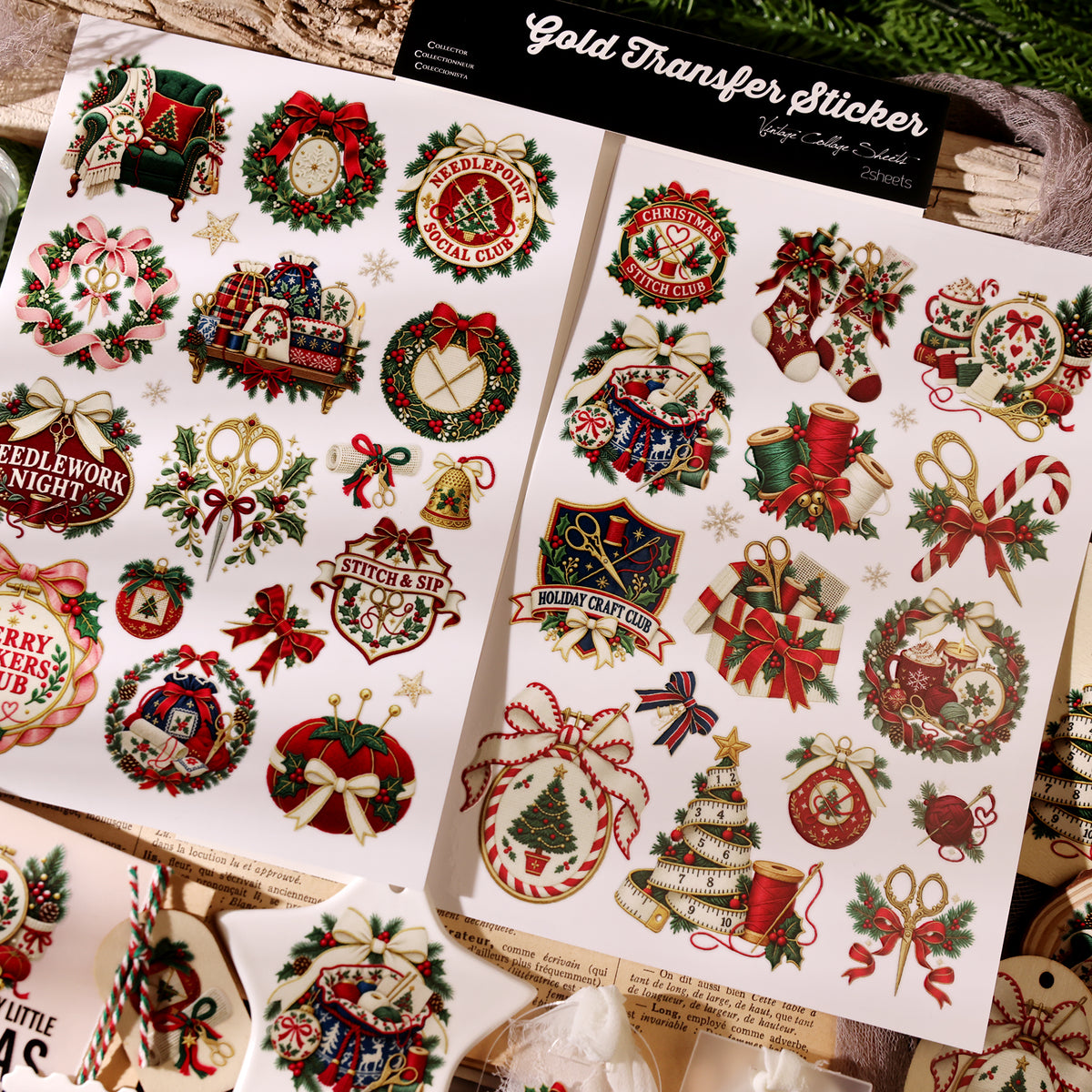 Handmade Christmas Transfer Stickers