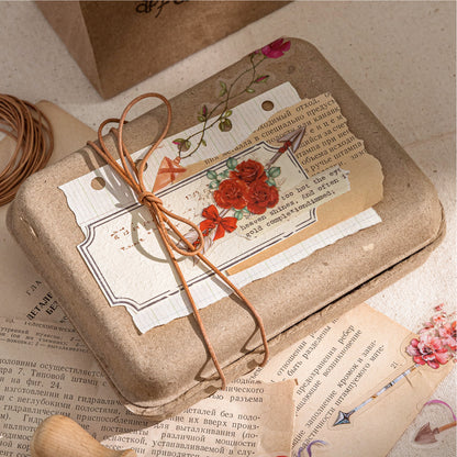 Vintage Feather Traces Stickers