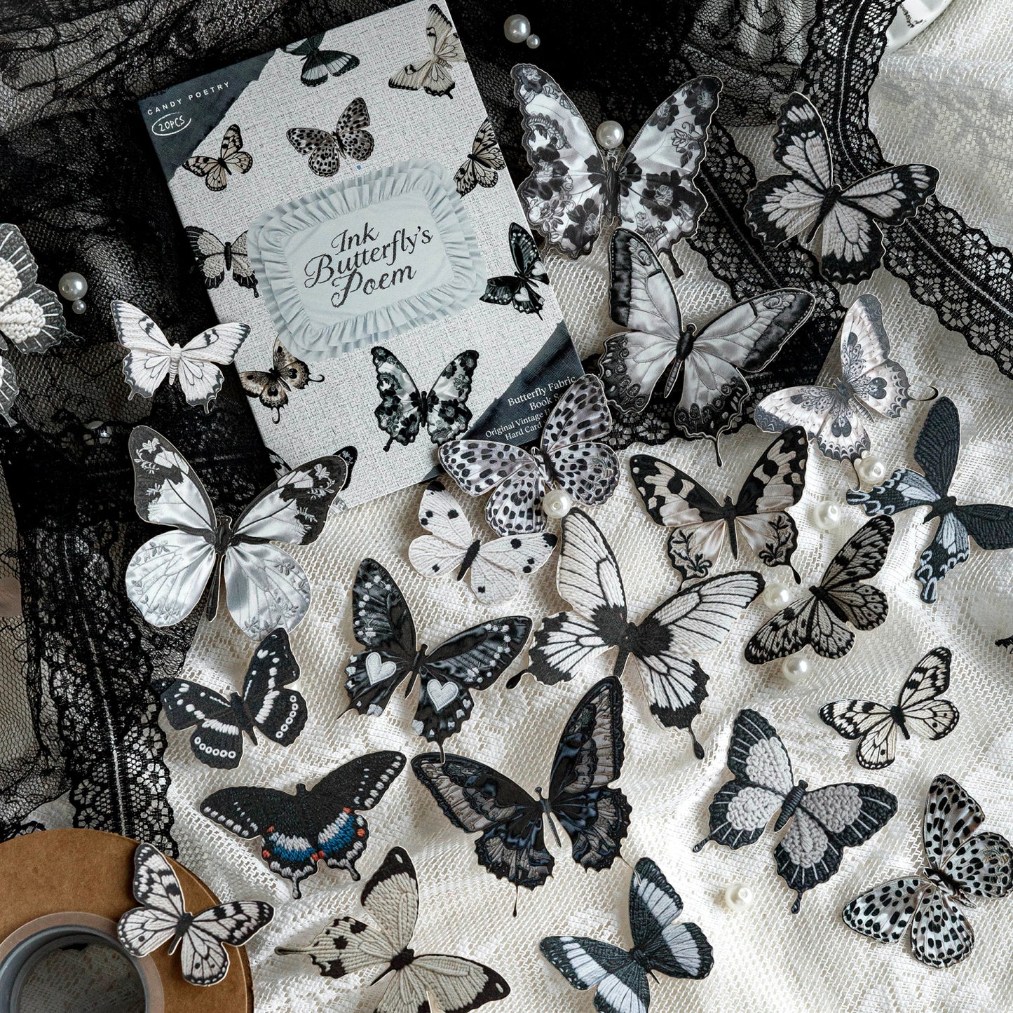 Butterfly Textile Book Stickers