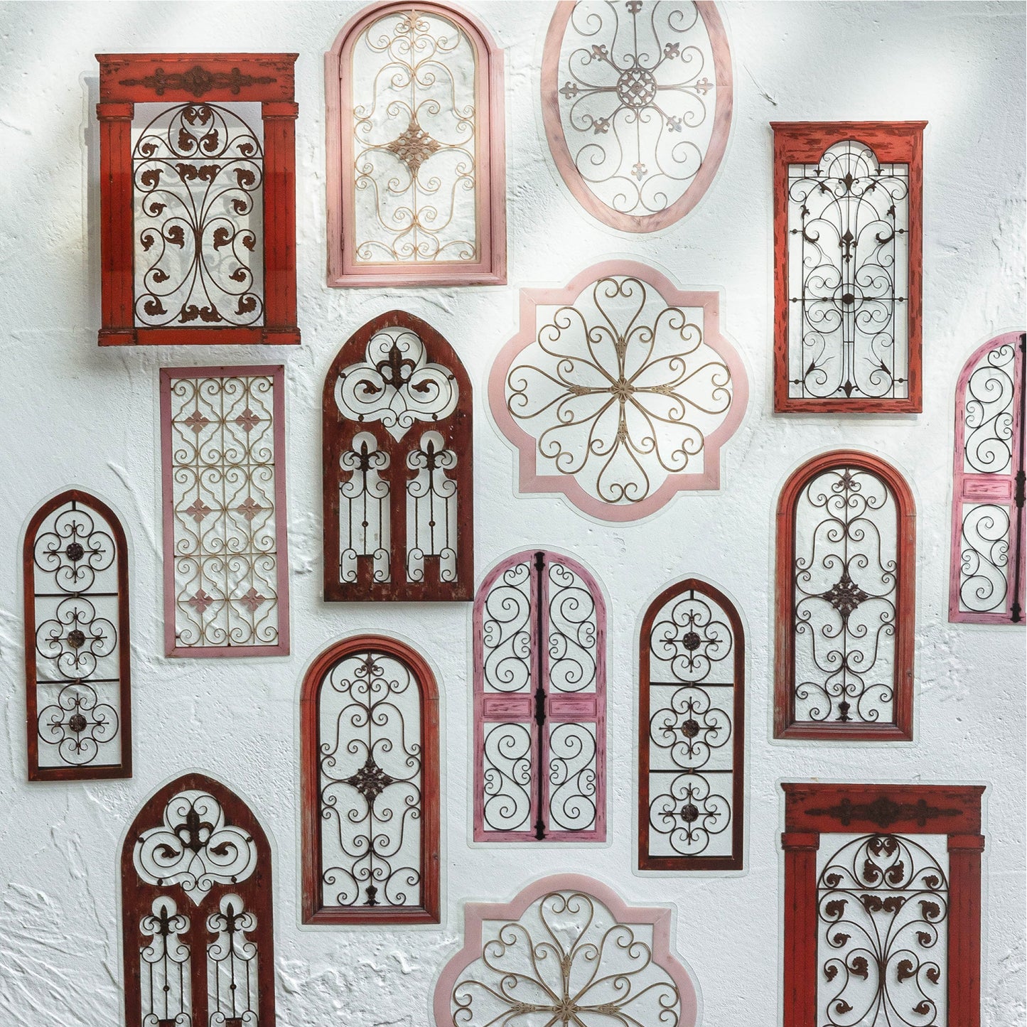Iron Floral Window Stickers