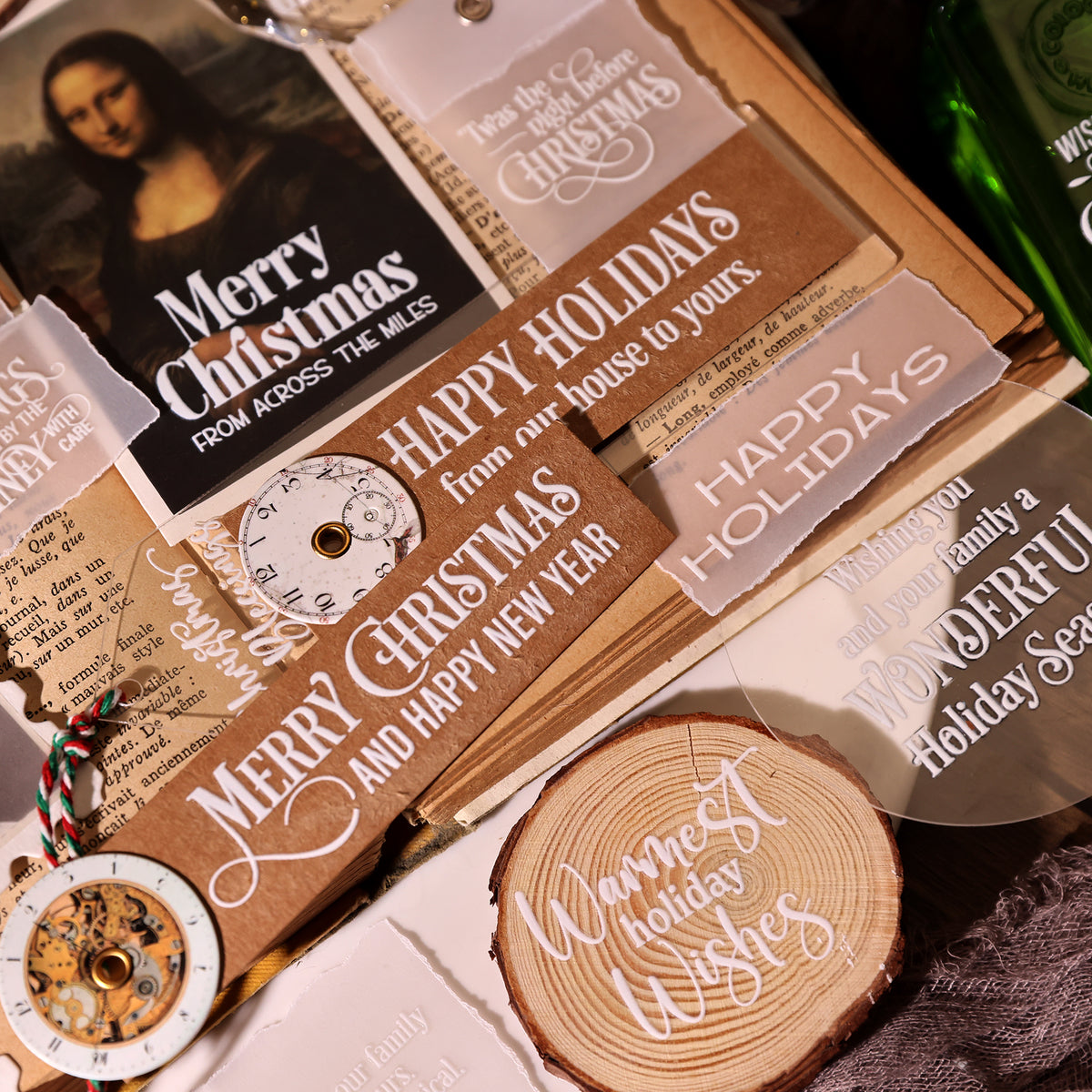 Christmas Holiday Words Transfer Stickers