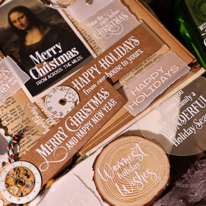 Christmas Holiday Words Transfer Stickers