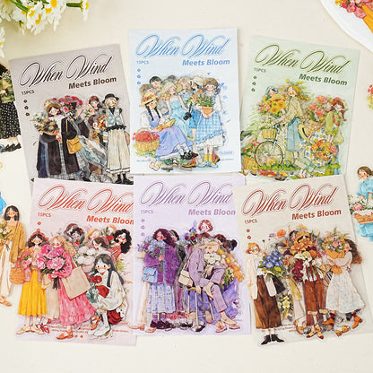 Wind Meets Flowers Stickers