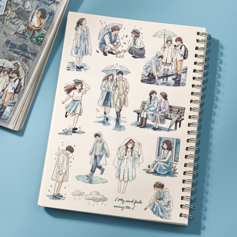 Listening to Rain and Snow Sticker Book