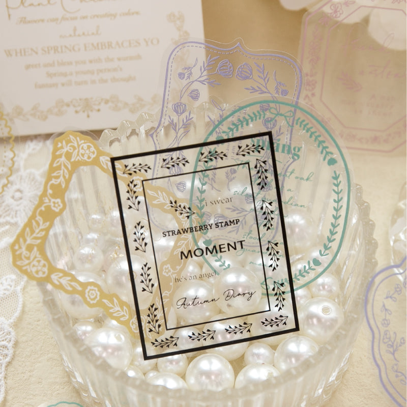 Vintage Typography Frame Stickers