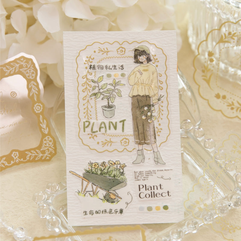 Vintage Typography Frame Stickers