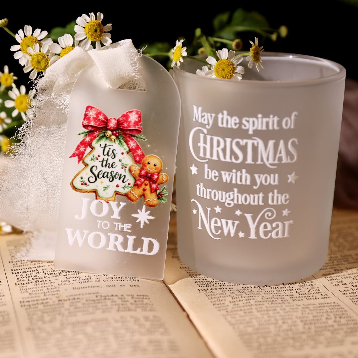 Christmas Holiday Words Transfer Stickers