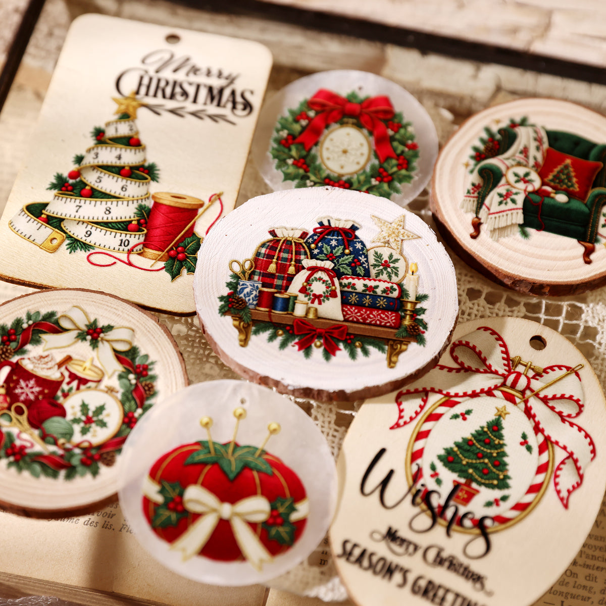 Handmade Christmas Transfer Stickers