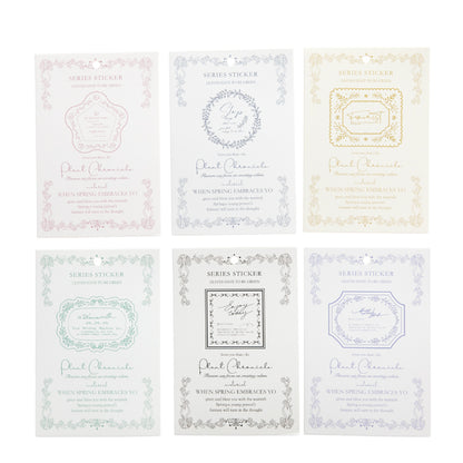 Vintage Typography Frame Stickers