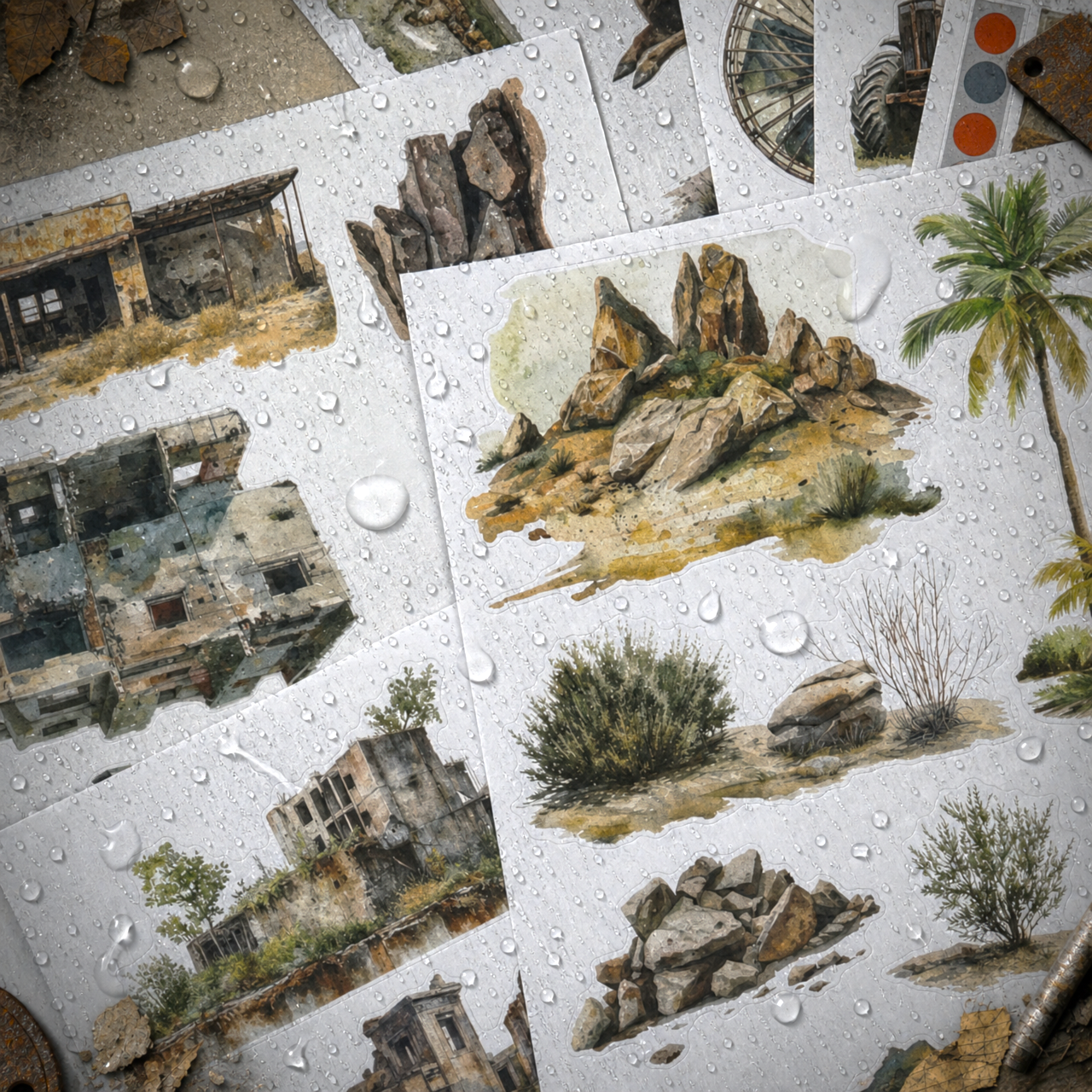 Ruin Fragments Sticker Book