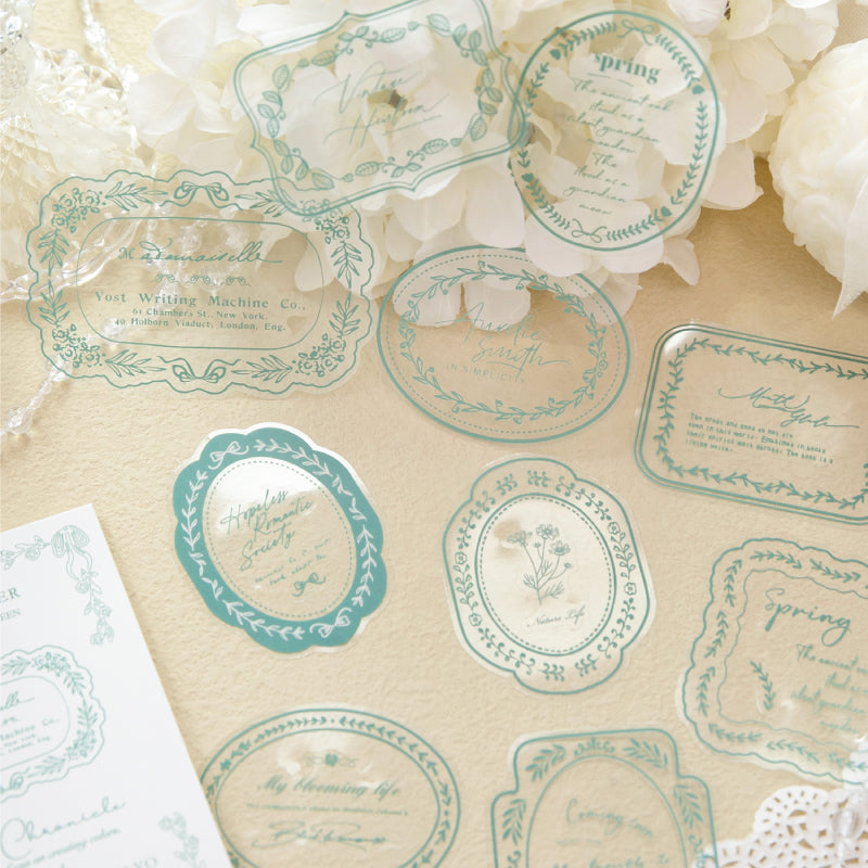 Vintage Typography Frame Stickers