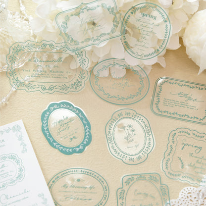 Vintage Typography Frame Stickers